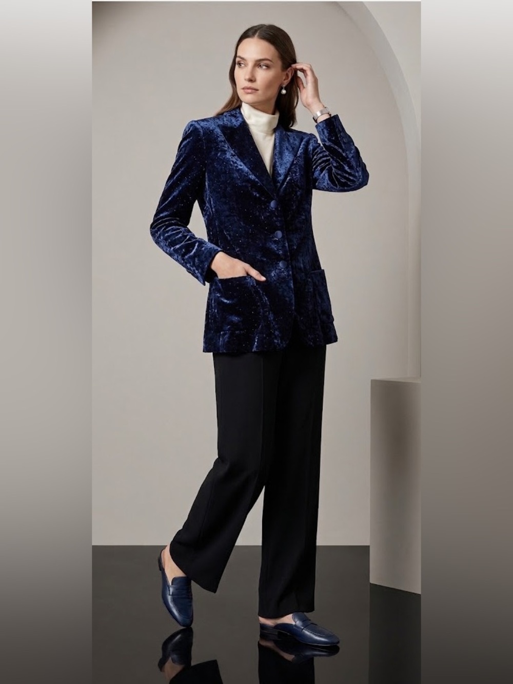Giorgio Armani Deep Blue Velvet Jacket